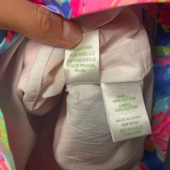 Lilly Pulitzer Fallon Shift Palm Beach Coral Size 4 - Picture 6 of 7